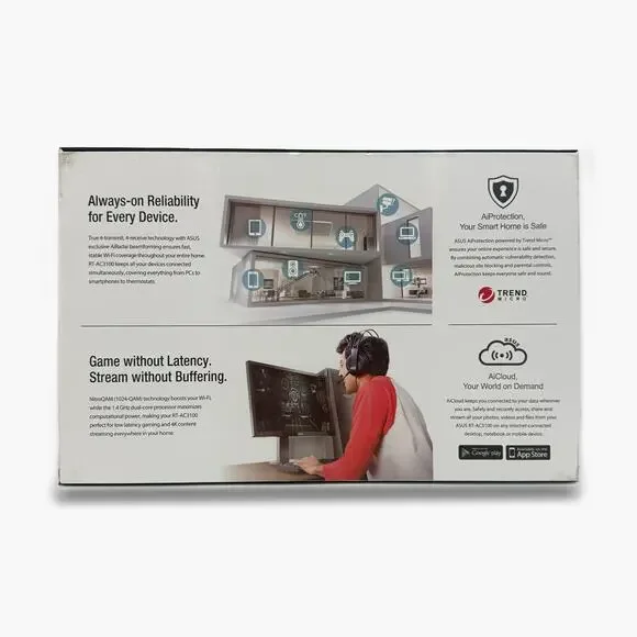 ASUS AC3100 Extreme Dual-Band Wireless Wi-Fi Gigabit Router (RT-AC3100) - Picture 2 of 7